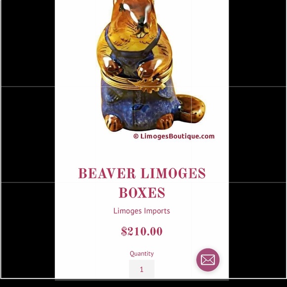 Limoges France Rochard Hand painted beaver - Picture 7 of 8